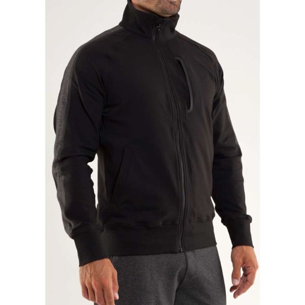 Lululemon Kung Fu black ZIP SWEAT TRACK JACKET men L